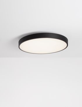 Nova Luce Perfect Profile - plafondlamp - Ø 40 x 10 cm - 24W dimbare LED incl. - zwart