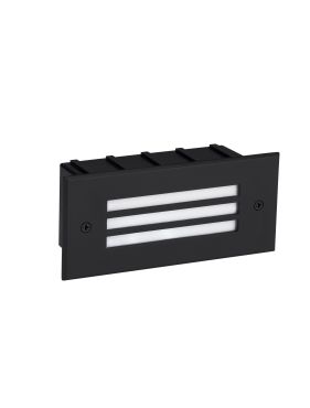 Nova Luce Off - inbouw wandverlichting - 17 x 7,6 x 5,3 cm - 4W LED incl. - IP65 - zandzwart