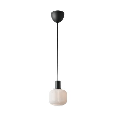 Nordlux Milford - hanglamp - Ø 15 x 228,8 cm - zwart met wit