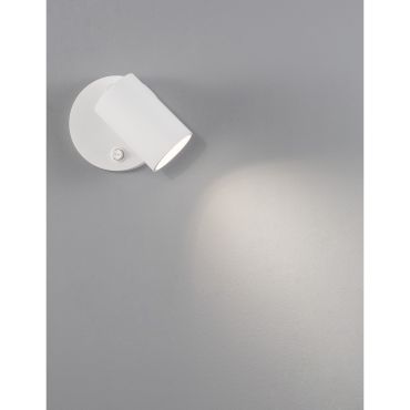 Nova Luce Net - wandverlichting met schakelaar - 5,7 x 10,5 cm - zandwit