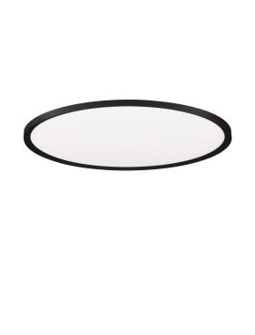 Nova Luce Aoton - plafondlamp - Ø 60 x 5 cm - 55W dimbare LED incl. - zandzwart