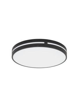 Nova Luce Wheel - plafondlamp - Ø 45 x 6 cm - 30W LED incl. - zandzwart
