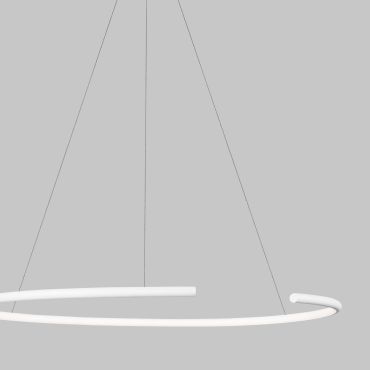 Nova Luce Breda - hanglamp - Ø 70 x 200 cm - 30W LED incl. - zandwit