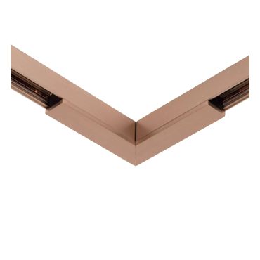Lucide Linial - magnetisch railsysteem - horizontaal hoekprofiel &amp; elektrische connector - 9 x 9 x 1,8 cm - champagne