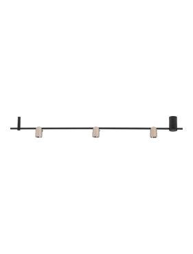 Nova Luce Sirmos - plafondlamp - 150 x 18 x 7 cm - 21W dimbare LED incl. - Moca-koffie en zandzwart