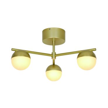 Nordlux Contina - plafondlamp 3L - 48,5 x 25,3 cm - geborsteld messing
