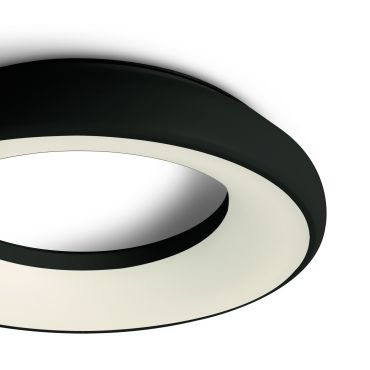 ONE Light Indoor LED - plafondverlichting - Ø 30 x 4,7 cm - 25W LED incl. - IP40 - zwart