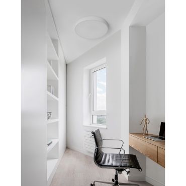 Nova Luce Hadon - plafondverlichting - Ø 40 x 5 cm - 24W LED incl. - zandwit en mat wit