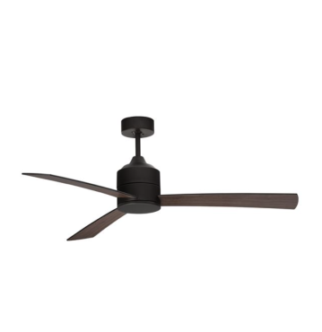 Nova Luce Axel - plafondventilator met afstandsbediening en licht optie - Ø 137,1 x 38,2 cm - 18W LED incl. - zwart- &amp; houtkleur