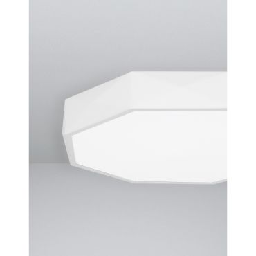 Nova Luce Eben - plafondverlichting - Ø 40 x 6 cm - 24W LED incl. - zandwit en mat wit