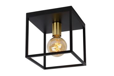 Lucide Ruben - plafondverlichting - 22 x 22 x 22 cm - zwart
