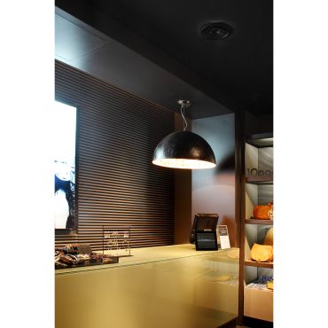 Faro Magma - hanglamp - Ø 70 x 32,5 cm - zwart en glanzend goud