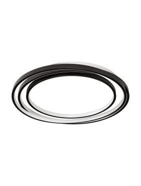 Nova Luce Arbor - plafondlamp - 54 x 50 x 8 cm - 33W dimbare LED incl. - mat zwart