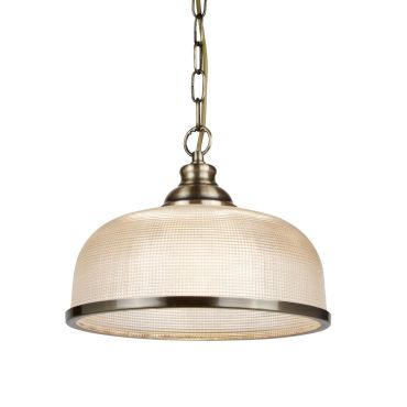 Searchlight Bistro II - hanglamp - Ø 27 x 77 cm - antiek messing