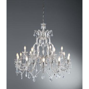 Searchlight Marie Therese - luster - Ø 98 x 150 cm - chroom