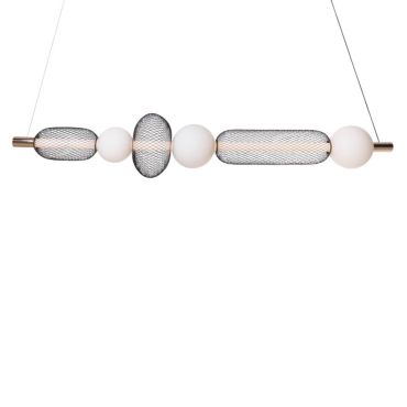 Maxlight Bora - hanglamp - 130 x 133 cm - 29W LED incl. - zwart en goud