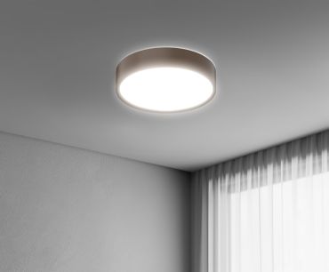 Century Italia Blanca Luxe - plafondlamp - Ø 30 x 7 cm - 17W LED incl. - koffie