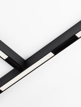 Nova Luce Buxton L - armatuur voor magnetisch railsysteem - 27,4 x 3,4 x 11,6 cm - 15W dimbare LED incl. - kantelbaar - zandzwart