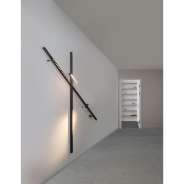 Nova Luce Planet 48V - armatuur voor magnetisch profielsysteem - anti glare - 50 x 3 cm - 13W dimbare LED incl. - zandzwart