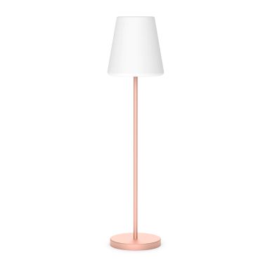 New Garden Lola slim 180 - oplaadbare vloerlamp met zonnepaneel - RGB+W - Ø 44 x 177 cm - 6,5W dimbare LED incl. - IP65 - roségoud