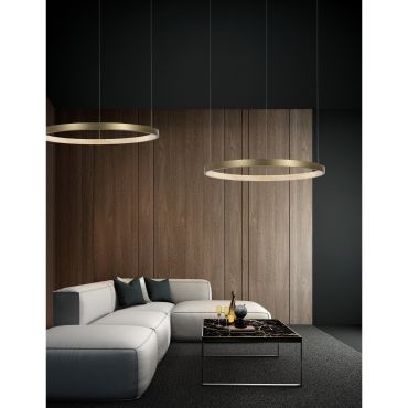 Nova Luce Vegas - hanglamp - Ø 108 x 180 cm - 35W LED incl. - antiek messing