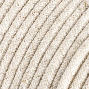 Creative Cables - textielsnoer - per 100 cm -  natuurlijk linnen