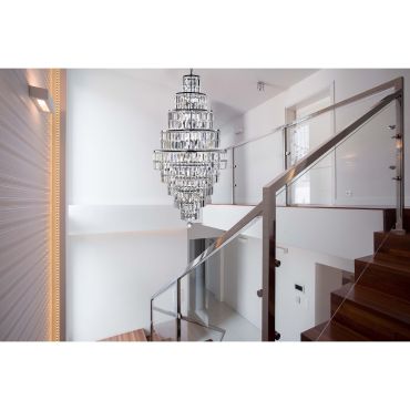 Searchlight Empire - luster - Ø 60 x 297 cm - chroom