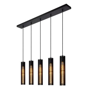 Lucide Lionel - hanglamp - 100 x 11 x 180 cm - zwart