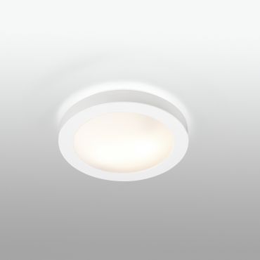Faro Logos - plafondverlichting - Ø 35 x 10 cm - IP44 - mat wit