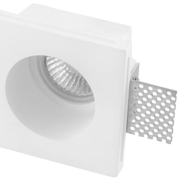 Nova Luce Tobia - inbouwspot - 95 x 95 mm, 90 x 90 mm inbouwmaat - wit gips