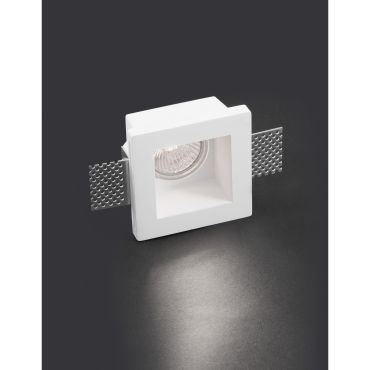 Nova Luce Tobia - inbouwspot - 80 x 80 mm, 85 x 85 mm inbouwmaat - wit gips