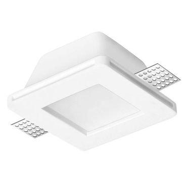 Nova Luce Tobia - inbouwspot - 120 x 120 mm, 125 x 125 mm inbouwmaat - wit gips