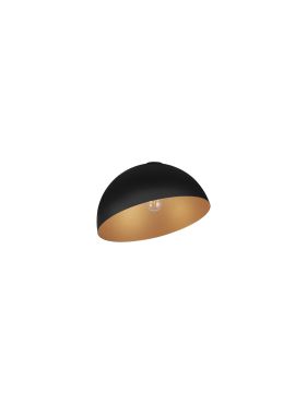 Nova Luce Onia - plafondlamp - Ø 40 x 25 cm - zandzwart en goud