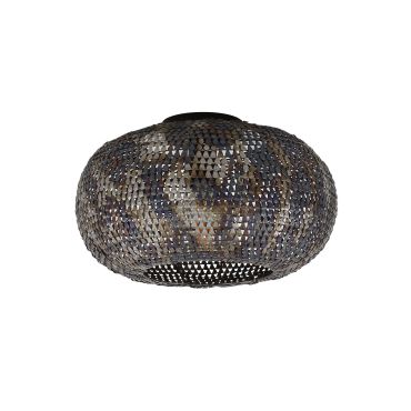 Vico Armor - plafondlamp - Ø 40 x 20 cm - zwart bruin