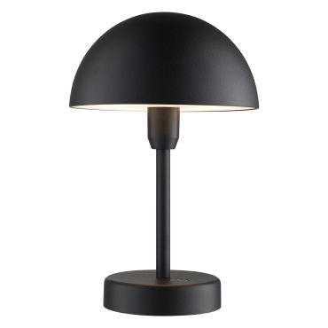 Nordlux Ellen To-Go - draadloze buiten tafellamp met laadstation - Ø 16 x 25 cm - 3 stappen dimbaar - 2,8W LED incl. - IP44 - zwart