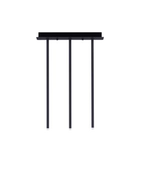 Nova Luce Stilvi - plafondlamp - 45 x 65 x 10 cm - 8W LED incl. - zandzwart