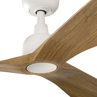Faro Outwood L - plafondventilator - Ø 150 cm - IP44 - mat wit en eiken