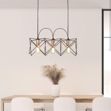 Searchlight Anthea - hanglamp - 55 x 19 x 146 cm - zwart