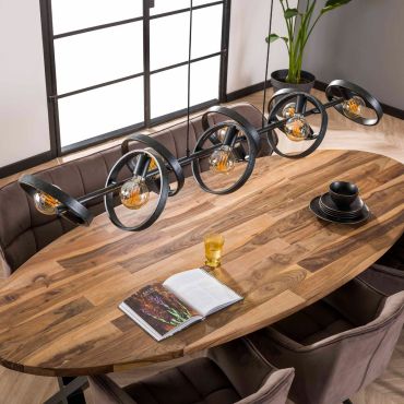 Vico Hover - hanglamp - 42 x 160 x 150 cm - houtskool