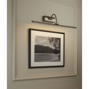 Searchlight LED Picture Lights - wandverlichting met schakelaar - 64 x 11 cm - 5W LED incl. - antiek messing