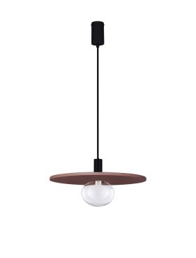 Nova Luce Vrahos - hanglamp - Ø 45 x 160 cm - rood terrazzo