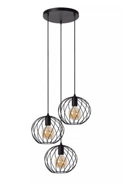 Lucide Danza -  hanglamp - Ø 50 cm x 165 cm - zwart