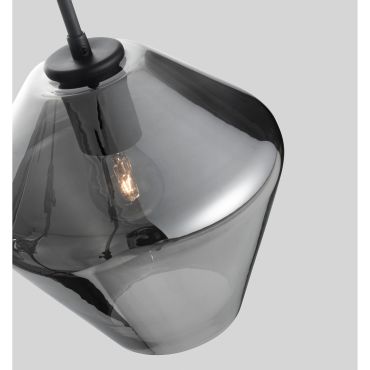 Nova Luce Veiro - hanglamp - Ø 23 x 120 cm - zwart en chroom