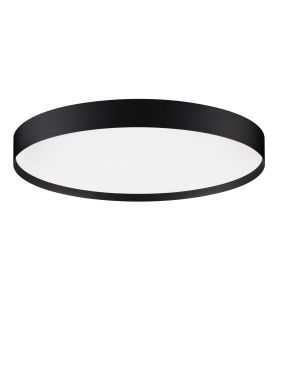 Nova Luce Roi - plafondlamp - Ø 50 x 8,5 cm - 48W dimbare LED incl. - zandzwart