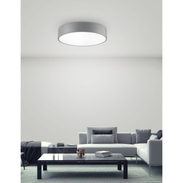 Nova Luce Roda - plafondverlichting - Ø 40 x 10 cm - 30W LED incl. - grijs - warm witte lichtkleur