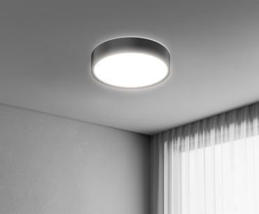 Century Italia Blanca Luxe - plafondlamp - Ø 40 x 7 cm - 24W LED incl. - zwart