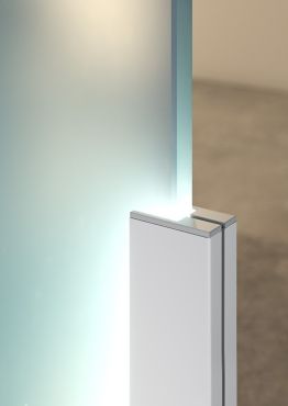 KLUS KRAV-56 - LED-profiel voor glazen wanden met een dikte van 5mm tot maximum 6mm - 1 x 2,5 cm - geanodiseerd zilver