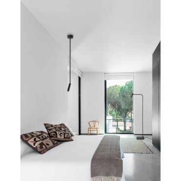 Nova Luce Sicily - hanglamp - Ø 8 x 80 cm - 3W LED incl. - zwart