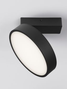 Nova Luce Perfect Profile - plafondlamp - Ø 20 x 9,5 cm - 20W dimbare LED incl. - zwart