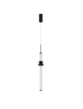 Nova Luce Stalactite - hanglamp - Ø 8 x 180 cm - 8W dimbare LED incl. - zandzwart